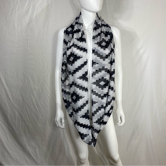 Mudd Sheer Southwestern Design Infinity Scarf - Picture 4 of 6